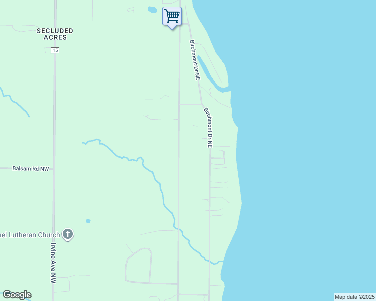 map of restaurants, bars, coffee shops, grocery stores, and more near 5706 Bemidji Avenue North in Bemidji