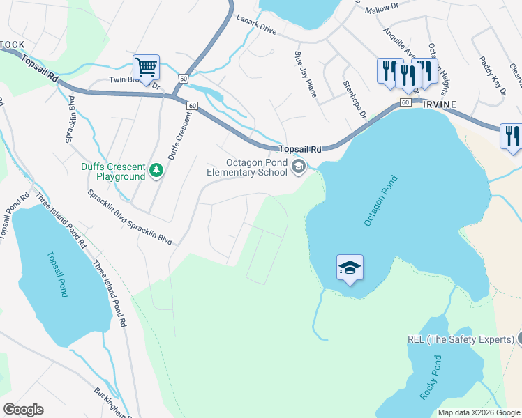 map of restaurants, bars, coffee shops, grocery stores, and more near in Paradise