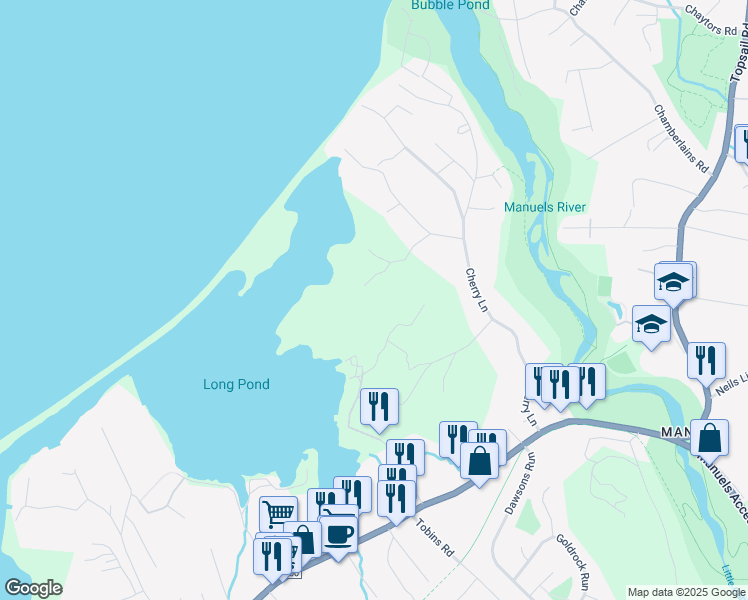 map of restaurants, bars, coffee shops, grocery stores, and more near in Conception Bay South