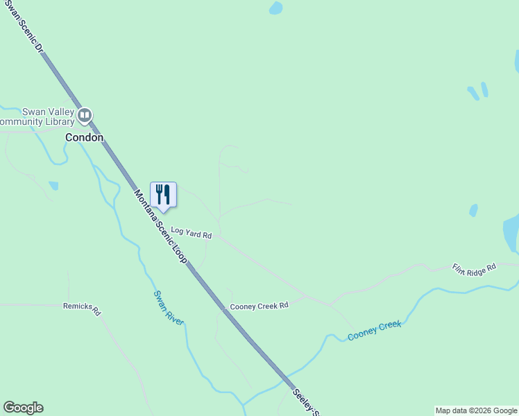 map of restaurants, bars, coffee shops, grocery stores, and more near 601 Log Yard Road in Condon