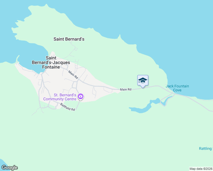 map of restaurants, bars, coffee shops, grocery stores, and more near 85a Main Road in Saint Bernard's-Jacques Fontaine
