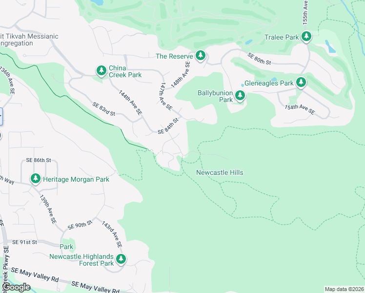 map of restaurants, bars, coffee shops, grocery stores, and more near 8518 146th Place Southeast in Newcastle