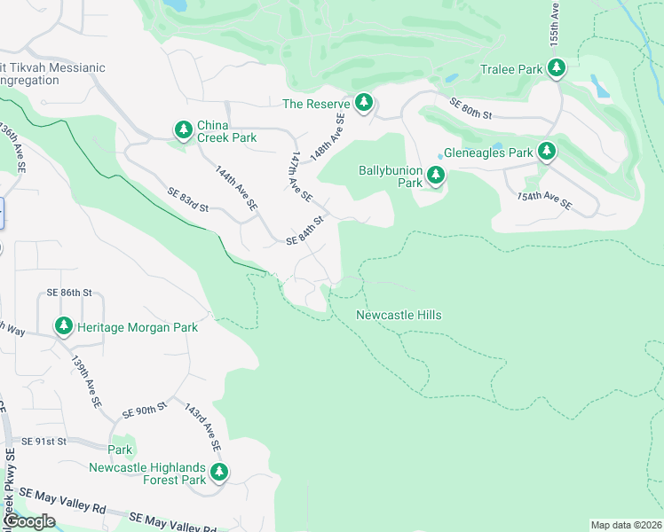 map of restaurants, bars, coffee shops, grocery stores, and more near 8518 146th Place Southeast in Newcastle