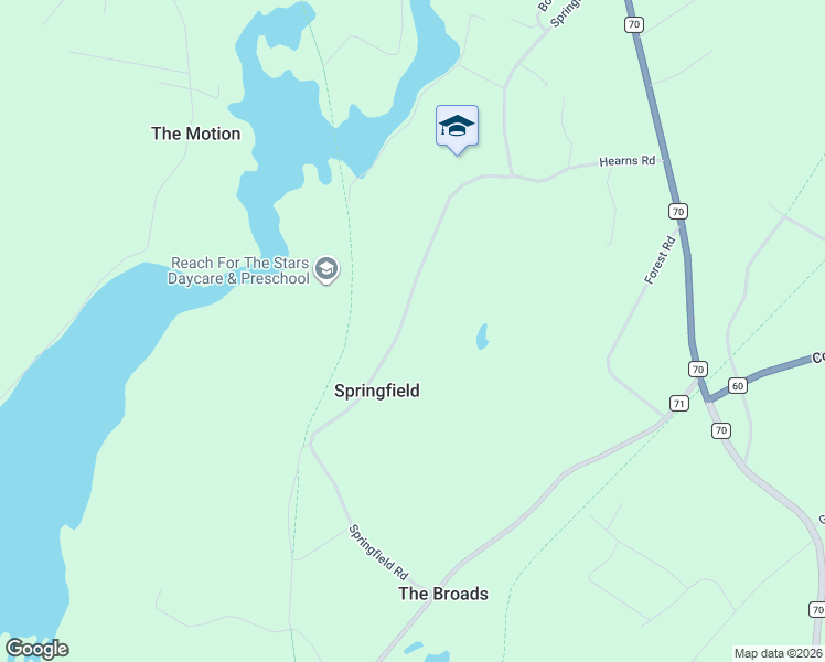 map of restaurants, bars, coffee shops, grocery stores, and more near 151 Springfield Road in South River