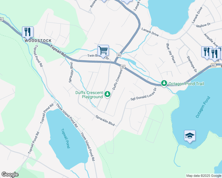 map of restaurants, bars, coffee shops, grocery stores, and more near 34 Duffs Crescent in Paradise