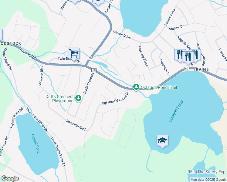map of restaurants, bars, coffee shops, grocery stores, and more near 10 Hampton Place in Paradise