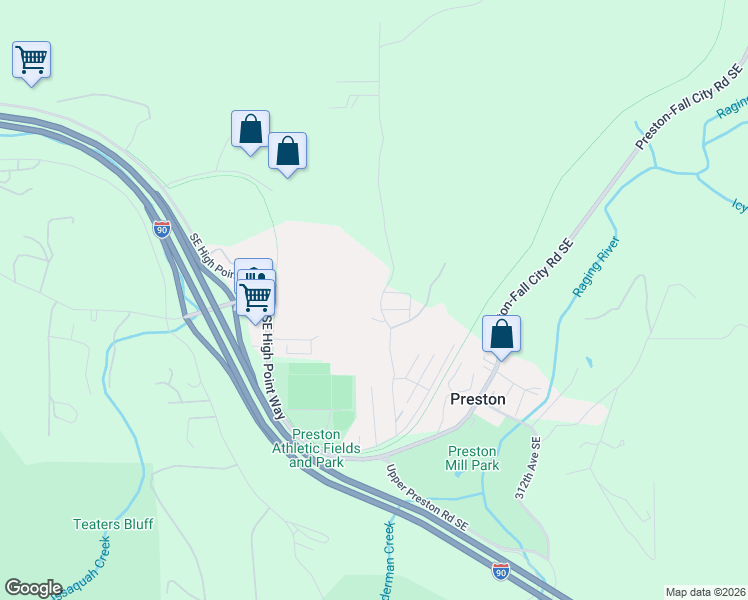 map of restaurants, bars, coffee shops, grocery stores, and more near 8203 308th Avenue Southeast in Issaquah