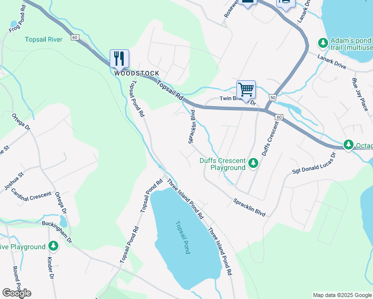 map of restaurants, bars, coffee shops, grocery stores, and more near 1 Damien Street in Paradise