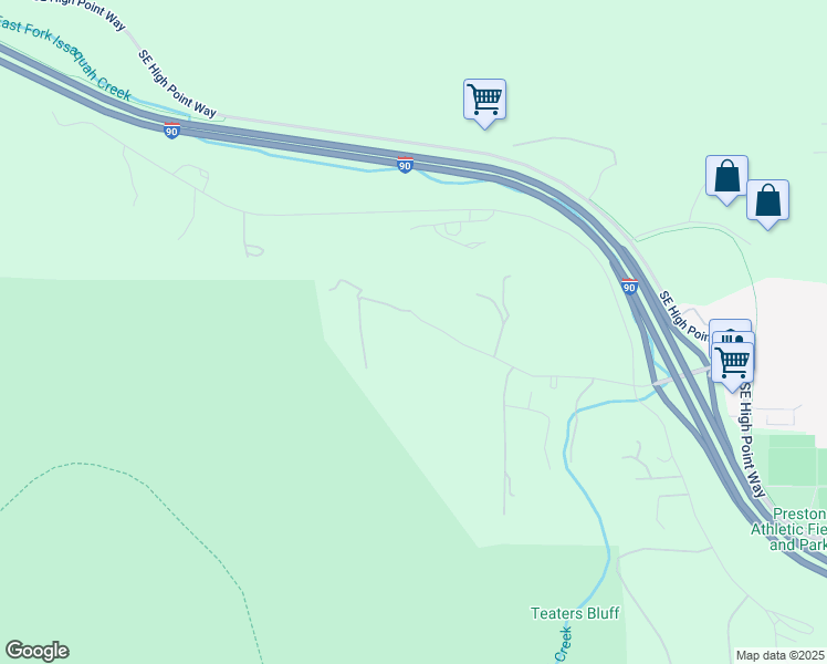 map of restaurants, bars, coffee shops, grocery stores, and more near 29415 Southeast 82nd Street in Issaquah