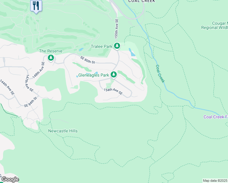 map of restaurants, bars, coffee shops, grocery stores, and more near 8251 154th Avenue Southeast in Newcastle