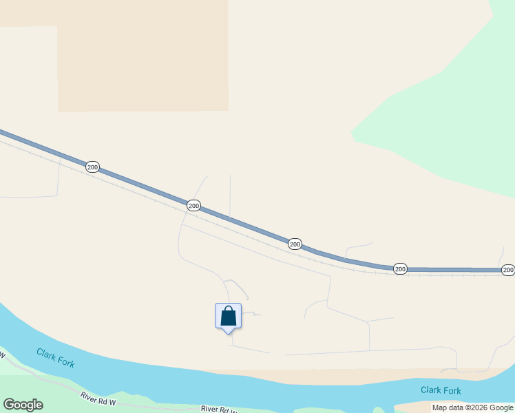 map of restaurants, bars, coffee shops, grocery stores, and more near 6291-6305 Montana 200 in Thompson Falls