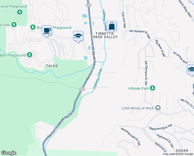 map of restaurants, bars, coffee shops, grocery stores, and more near 20923 Southeast 82nd Street in Issaquah