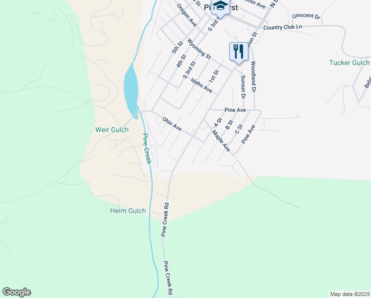 map of restaurants, bars, coffee shops, grocery stores, and more near 902 South Division Street in Pinehurst