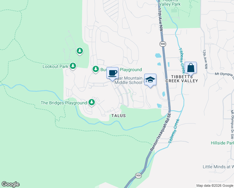 map of restaurants, bars, coffee shops, grocery stores, and more near 140 Sky Ridge Road Northwest in Issaquah