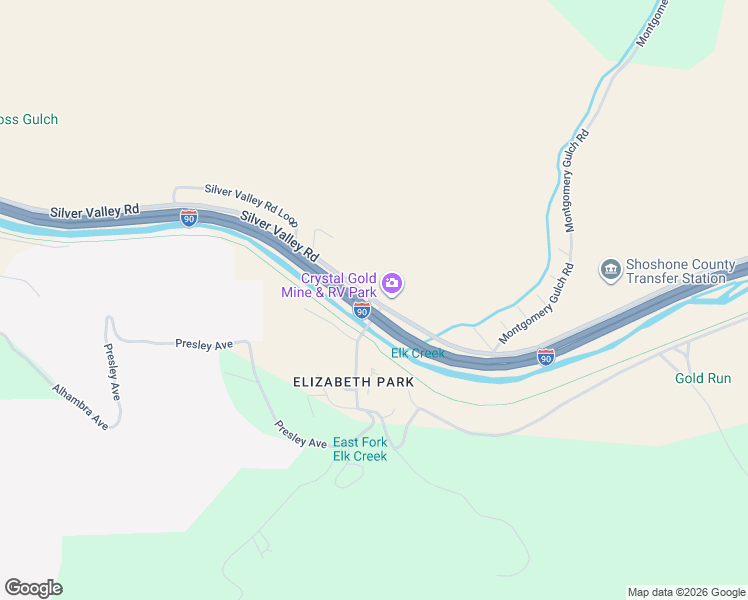 map of restaurants, bars, coffee shops, grocery stores, and more near 51791 Silver Valley Road in Kellogg