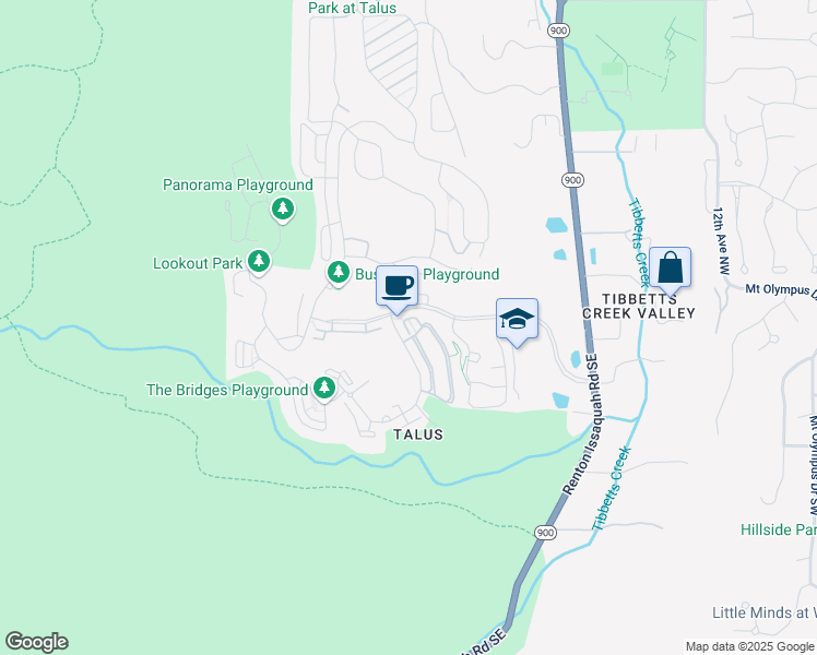 map of restaurants, bars, coffee shops, grocery stores, and more near 140 Sky Ridge Road Northwest in Issaquah