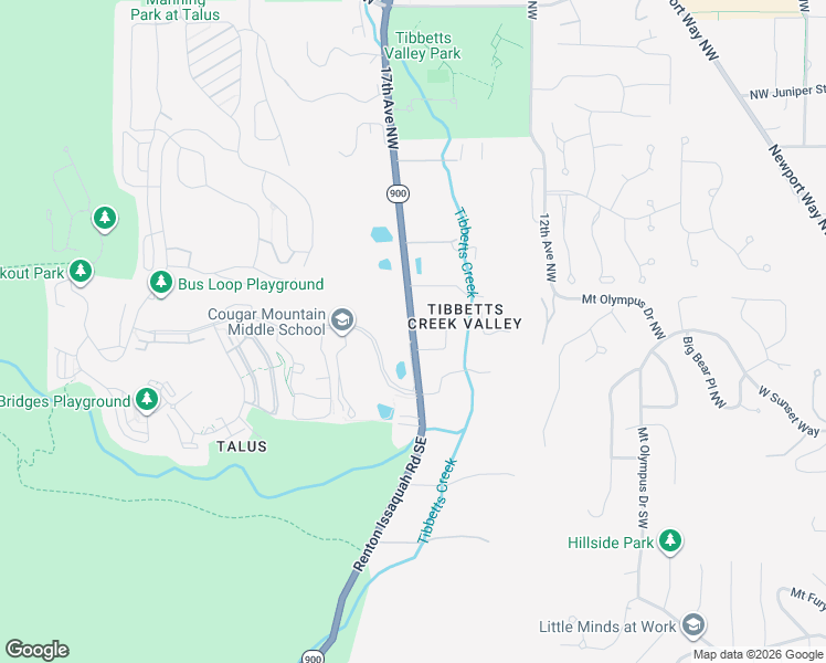 map of restaurants, bars, coffee shops, grocery stores, and more near Washington 900 in Issaquah