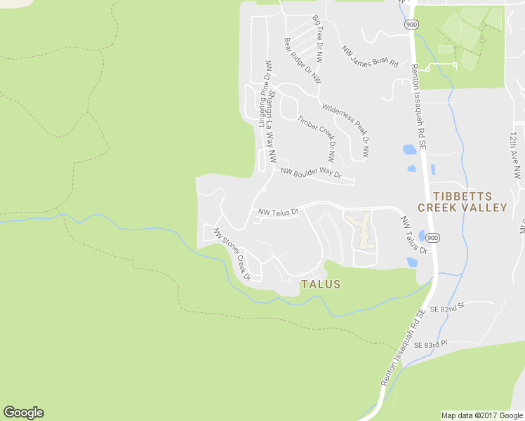 map of restaurants, bars, coffee shops, grocery stores, and more near 2179 Northwest Talus Drive in Issaquah