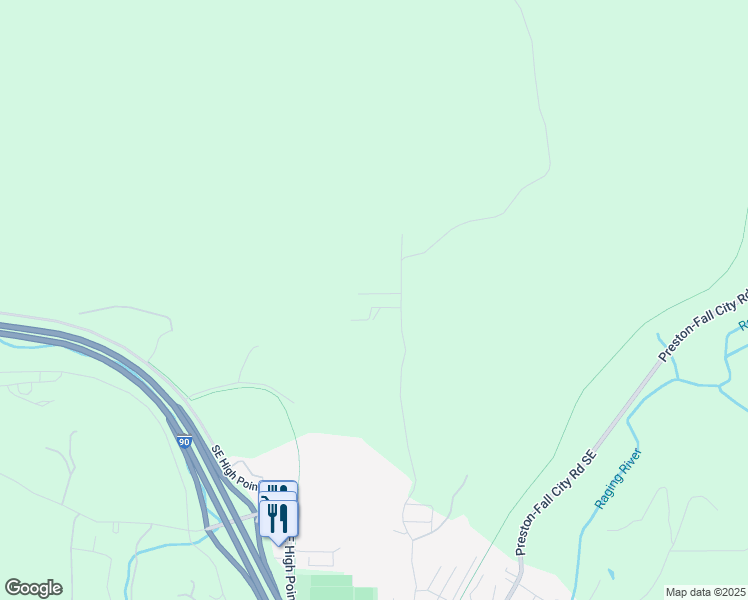 map of restaurants, bars, coffee shops, grocery stores, and more near 7517 308th Avenue Southeast in Preston