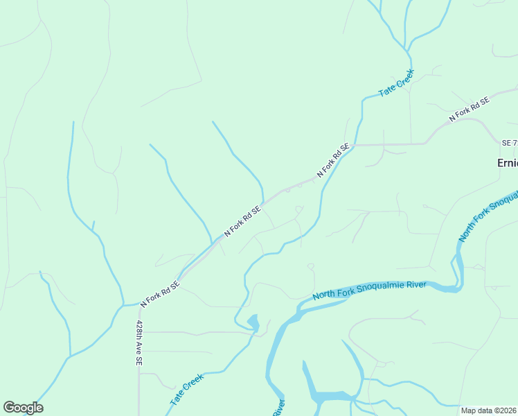 map of restaurants, bars, coffee shops, grocery stores, and more near 7503 434th Avenue Southeast in Snoqualmie