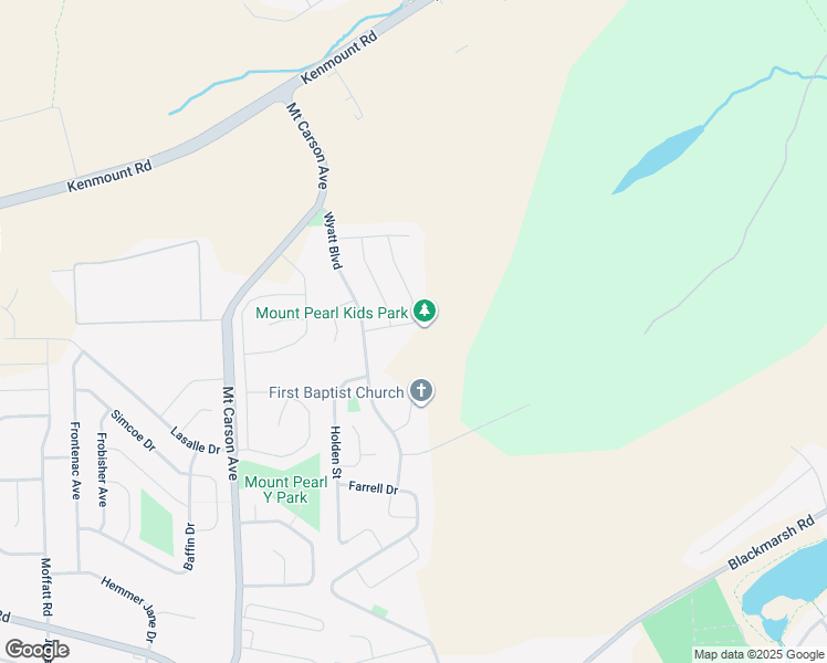 map of restaurants, bars, coffee shops, grocery stores, and more near 22 Montclair Street in Mount Pearl