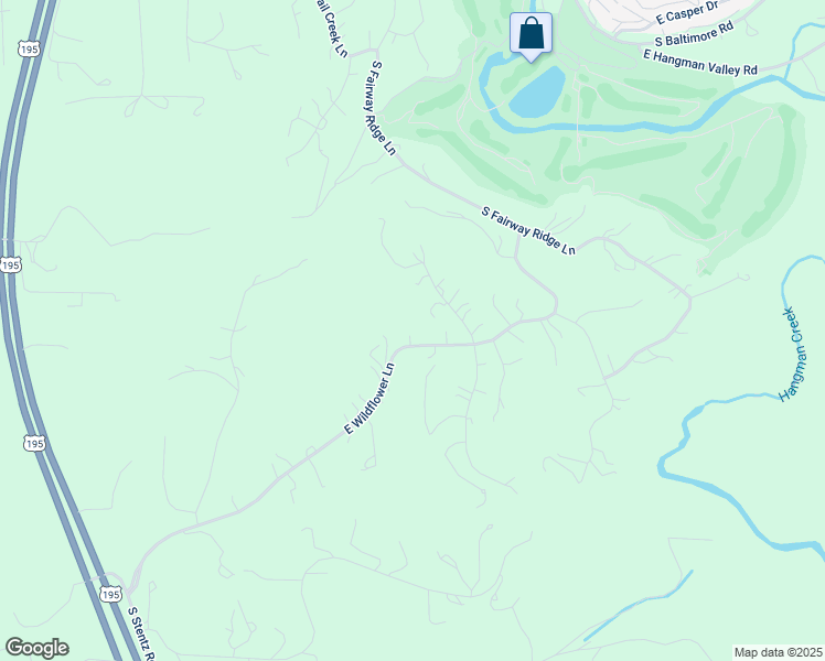map of restaurants, bars, coffee shops, grocery stores, and more near 1703 East Wildflower Lane in Spokane