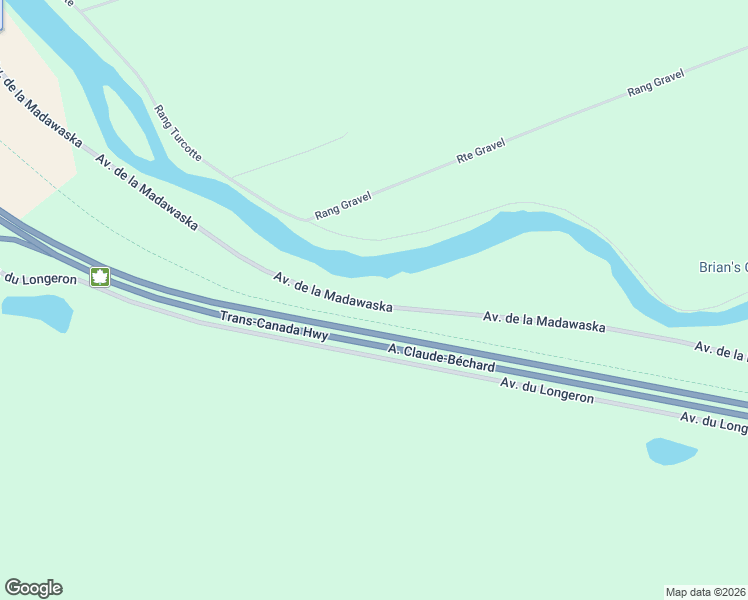 map of restaurants, bars, coffee shops, grocery stores, and more near Avenue de la Madawaska in Dégelis
