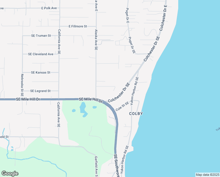map of restaurants, bars, coffee shops, grocery stores, and more near 7772 Southeast Blakeview Drive in Port Orchard