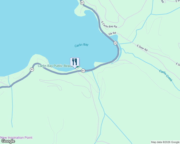 map of restaurants, bars, coffee shops, grocery stores, and more near 33860 Idaho 97 in Harrison
