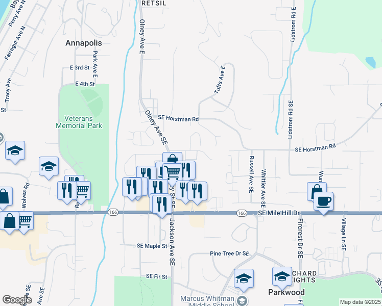 map of restaurants, bars, coffee shops, grocery stores, and more near 780 Courage Court in Port Orchard