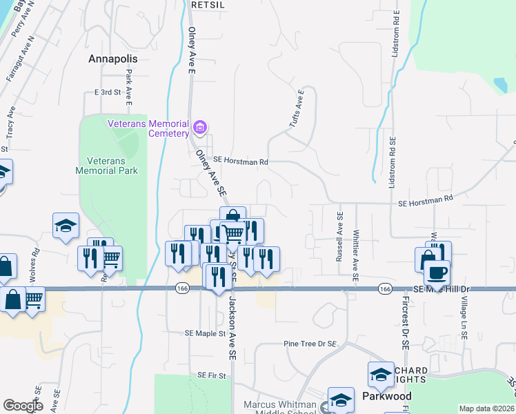 map of restaurants, bars, coffee shops, grocery stores, and more near 780 Courage Court in Port Orchard