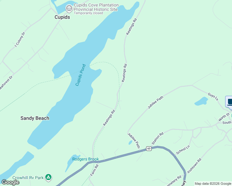 map of restaurants, bars, coffee shops, grocery stores, and more near Englishtown West in Cupids