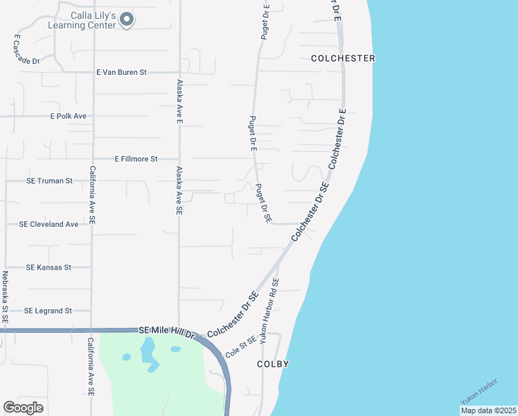 map of restaurants, bars, coffee shops, grocery stores, and more near 1046 Puget Drive Southeast in Port Orchard
