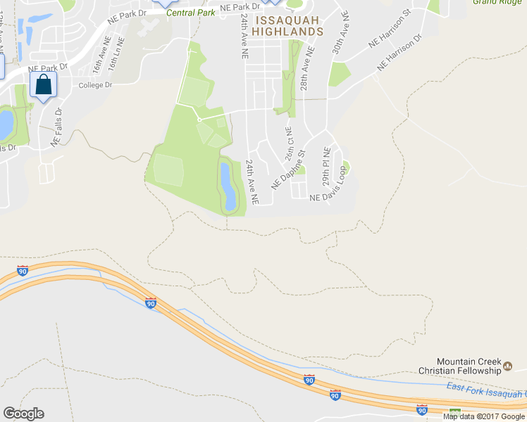 map of restaurants, bars, coffee shops, grocery stores, and more near 2415 Northeast Daphne Street in Issaquah