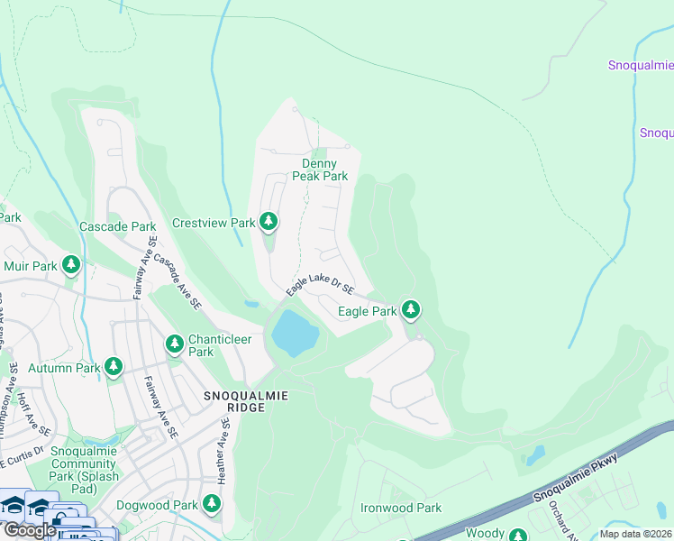 map of restaurants, bars, coffee shops, grocery stores, and more near 6725 Denny Peak Dr SE in Snoqualmie