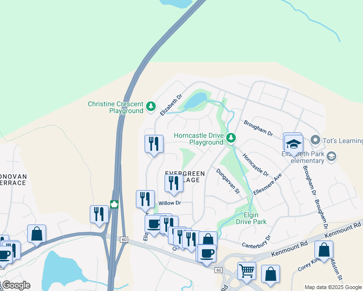 map of restaurants, bars, coffee shops, grocery stores, and more near 17 Juniper Drive in Paradise