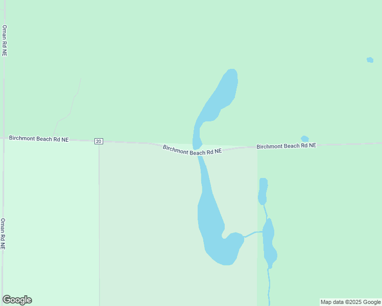 map of restaurants, bars, coffee shops, grocery stores, and more near County Road 20 in Bemidji