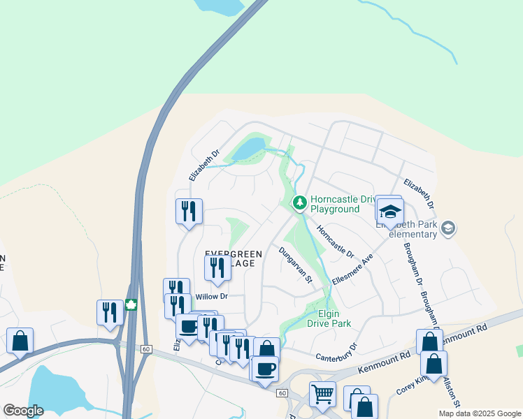 map of restaurants, bars, coffee shops, grocery stores, and more near 3 Magnolia Drive in Paradise