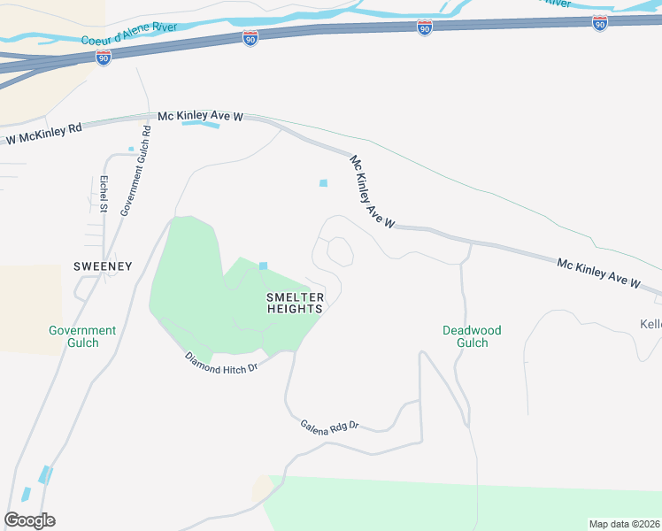 map of restaurants, bars, coffee shops, grocery stores, and more near 122 Prospector Loop in Kellogg