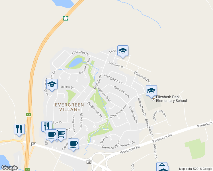 map of restaurants, bars, coffee shops, grocery stores, and more near 5 Palmerston Drive in Paradise