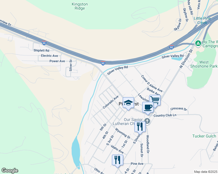map of restaurants, bars, coffee shops, grocery stores, and more near 2 7th Street in Pinehurst