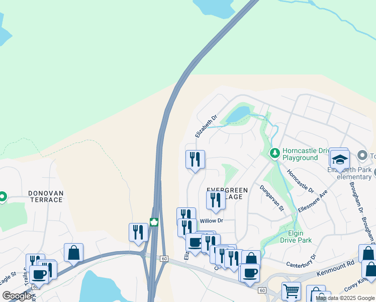 map of restaurants, bars, coffee shops, grocery stores, and more near 20 Jane Heights in Paradise