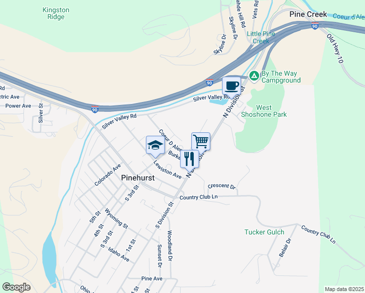 map of restaurants, bars, coffee shops, grocery stores, and more near 304 Wallace Avenue in Pinehurst