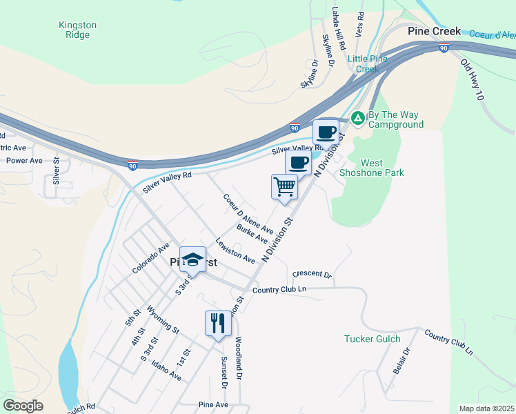 map of restaurants, bars, coffee shops, grocery stores, and more near 304 Wallace Avenue in Pinehurst