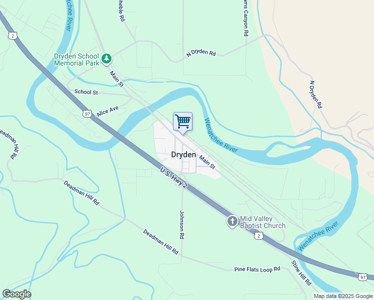 map of restaurants, bars, coffee shops, grocery stores, and more near 8459 Main Street in Dryden