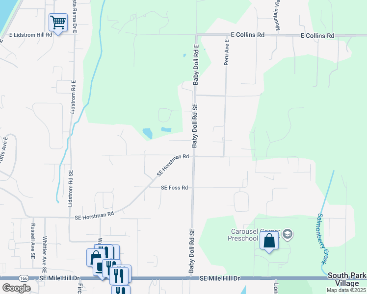 map of restaurants, bars, coffee shops, grocery stores, and more near 4751 Southeast Horstman Road in Port Orchard