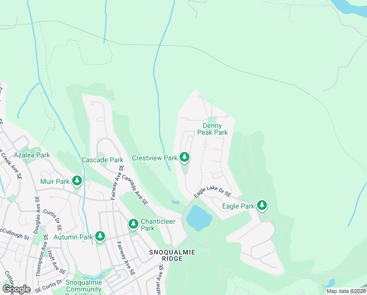 map of restaurants, bars, coffee shops, grocery stores, and more near 6511 West Crestview Loop Southeast in Snoqualmie