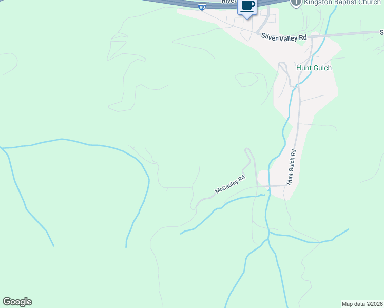 map of restaurants, bars, coffee shops, grocery stores, and more near 710 McCauley Road in Shoshone County