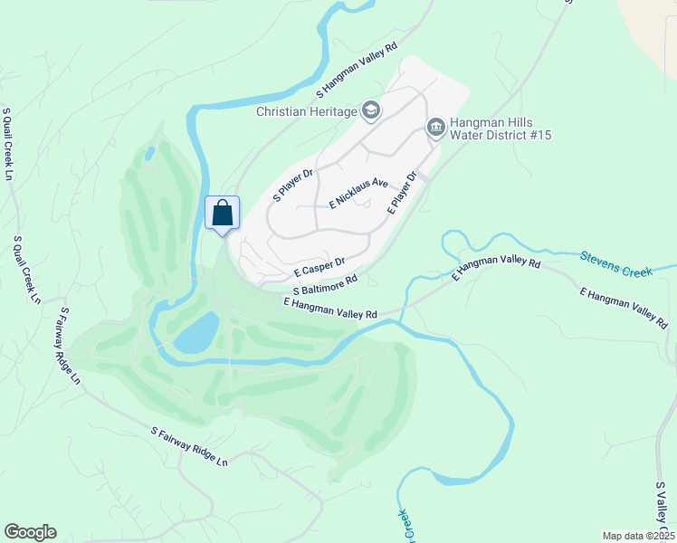 map of restaurants, bars, coffee shops, grocery stores, and more near 2505 East Casper Drive in Spokane