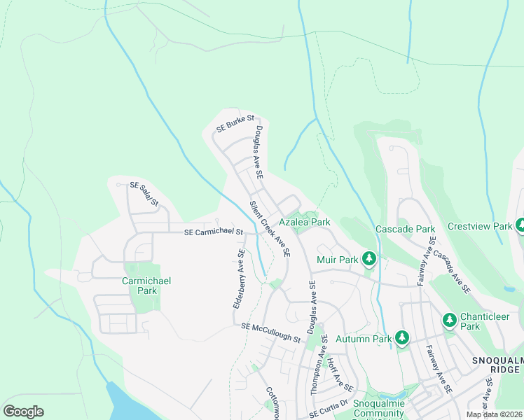 map of restaurants, bars, coffee shops, grocery stores, and more near 6524 Silent Creek Avenue Southeast in Snoqualmie